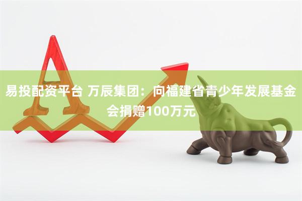 易投配资平台 万辰集团：向福建省青少年发展基金会捐赠100万元
